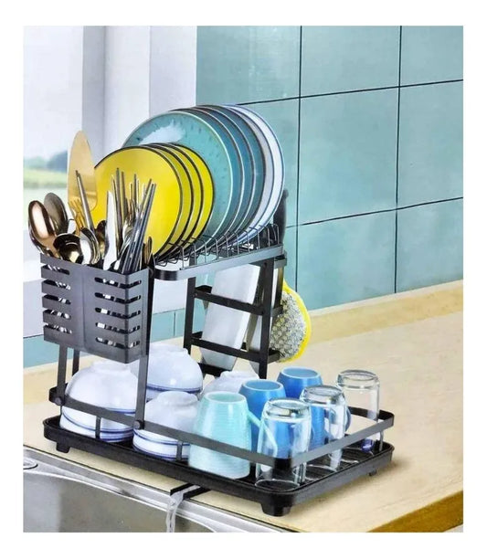 Platero color negro con sistema de drenaje