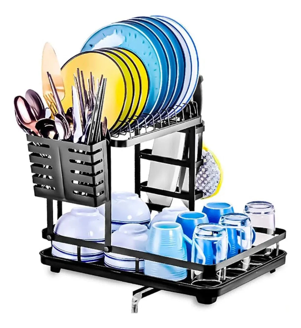 Platero color negro con sistema de drenaje